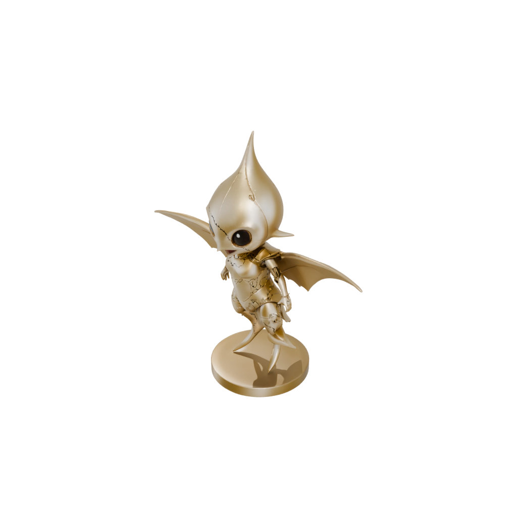 Gold Chibi Flexi Manta Ray