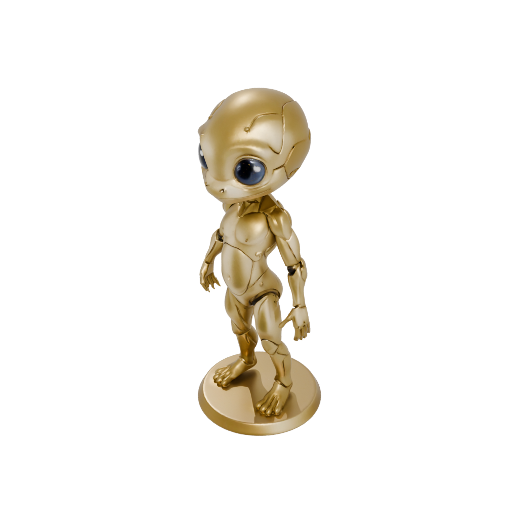 Gold Chibi Flexi Newt