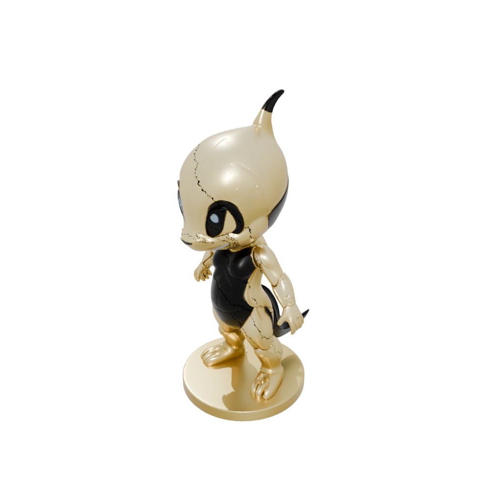 Gold Chibi Flexi Orca Whale