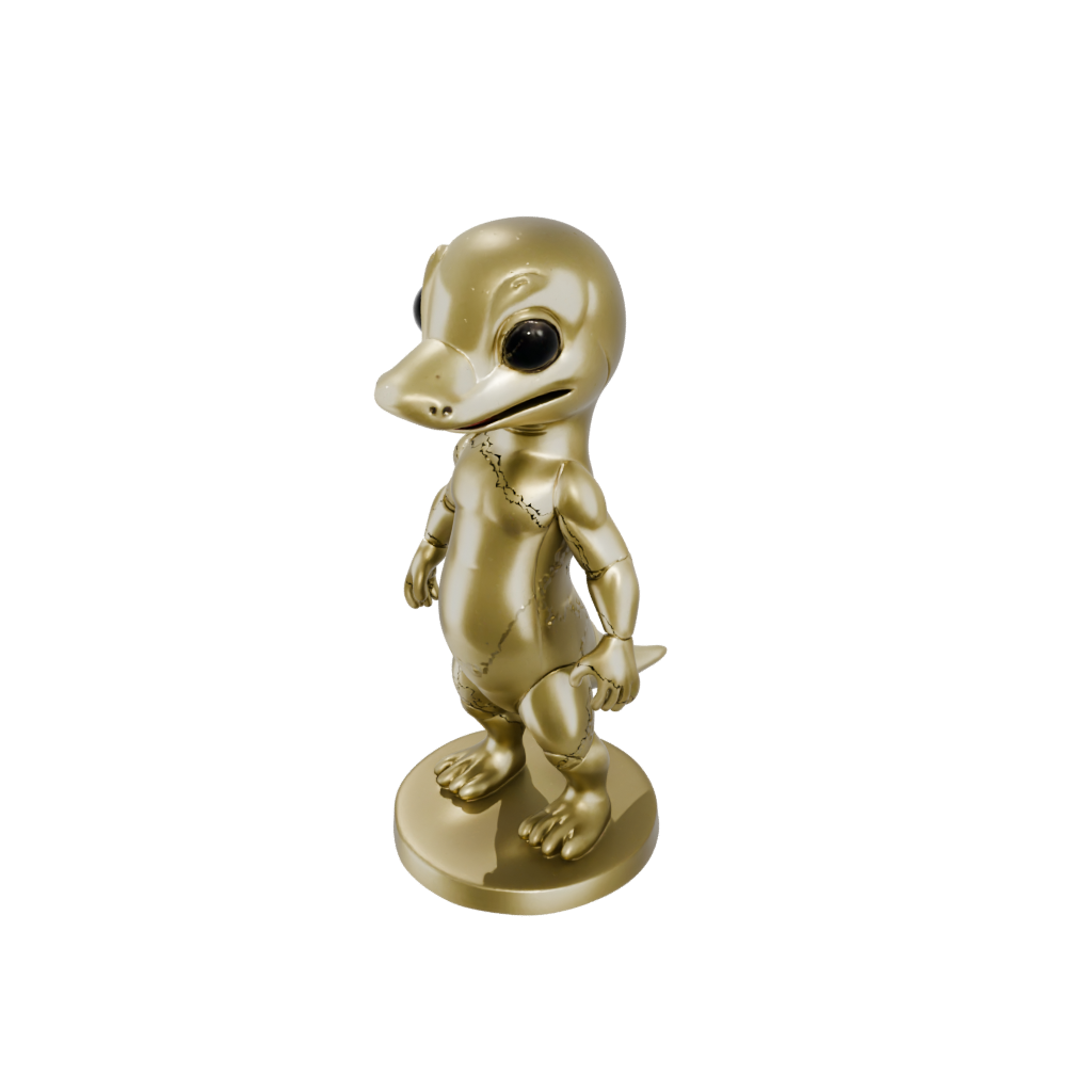Gold Chibi Flexi Platypus