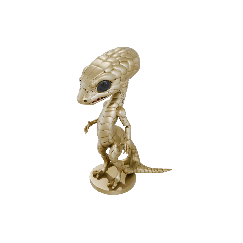 Gold Chibi Flexi Rattlesnake