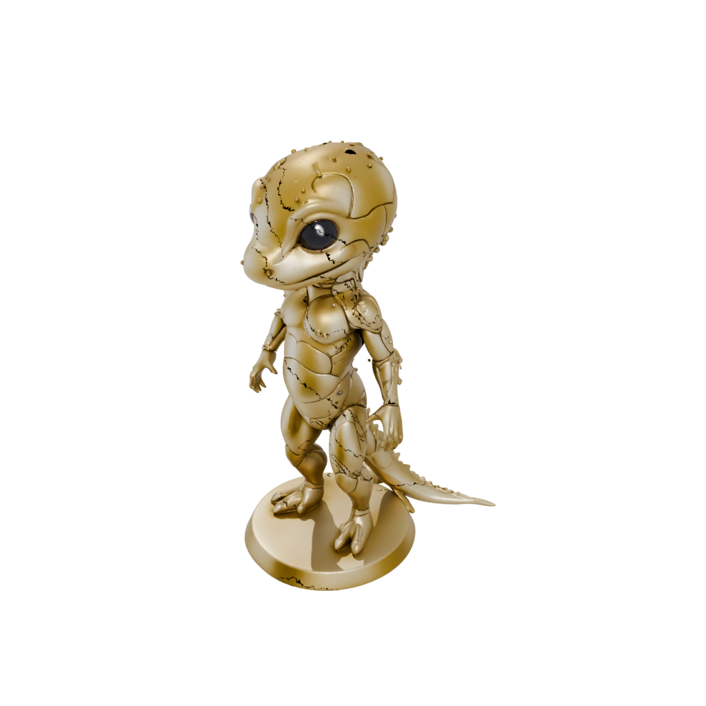 Gold Chibi Flexi Salamander