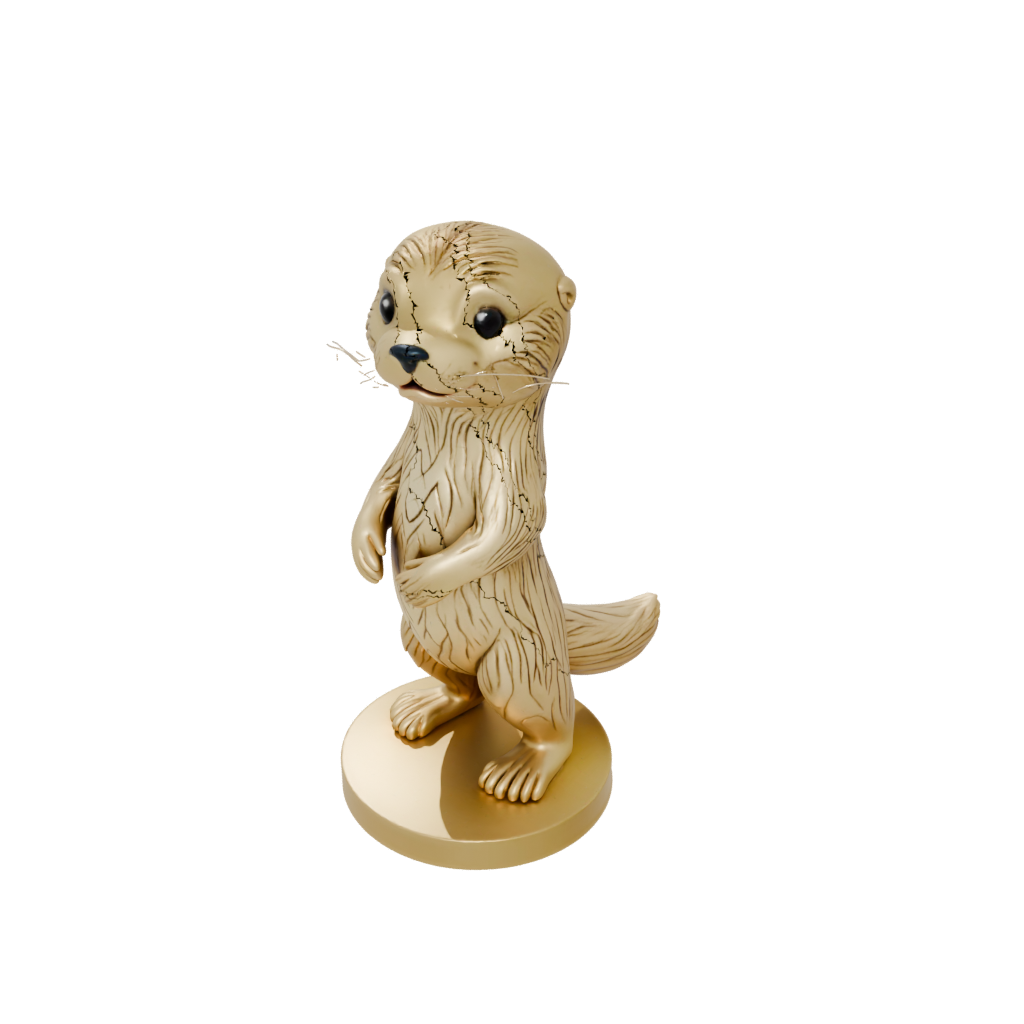 Gold Chibi Flexi Sea Otter