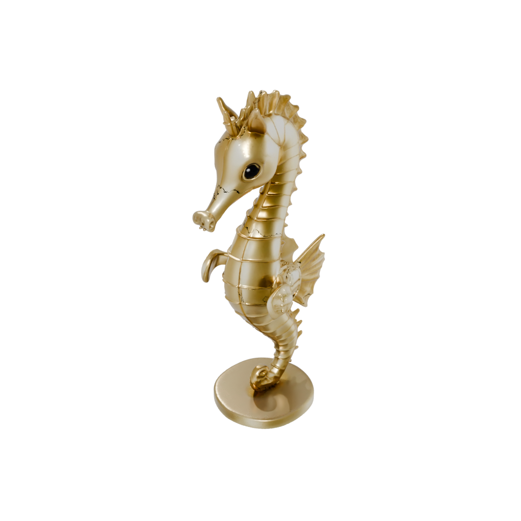 Gold Chibi Flexi Seahorse