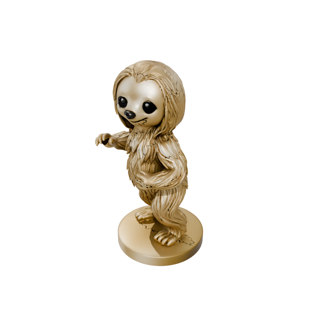 Gold Chibi Flexi Sloth
