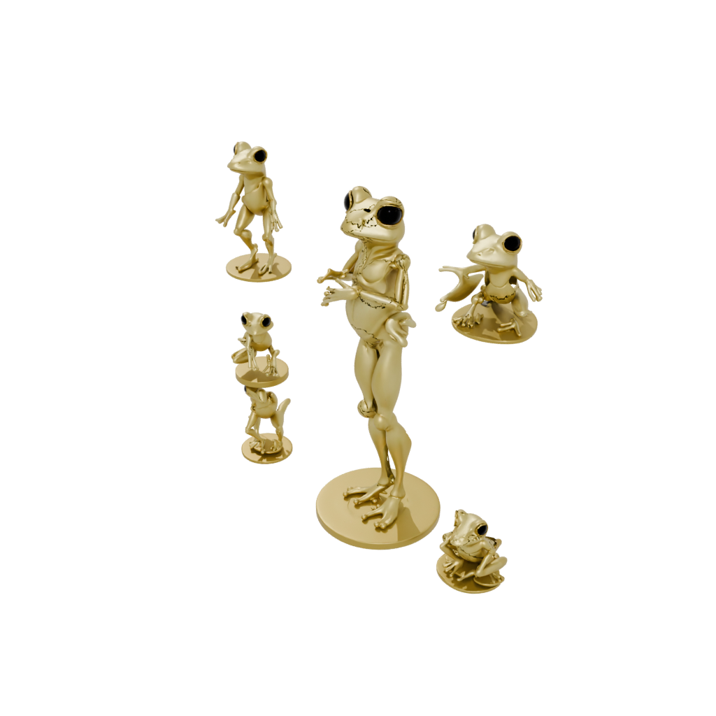 Gold Chibi Flexi Tree Frog