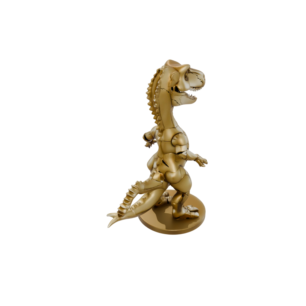 Gold Chibi Flexi Tyrannosaurus Rex
