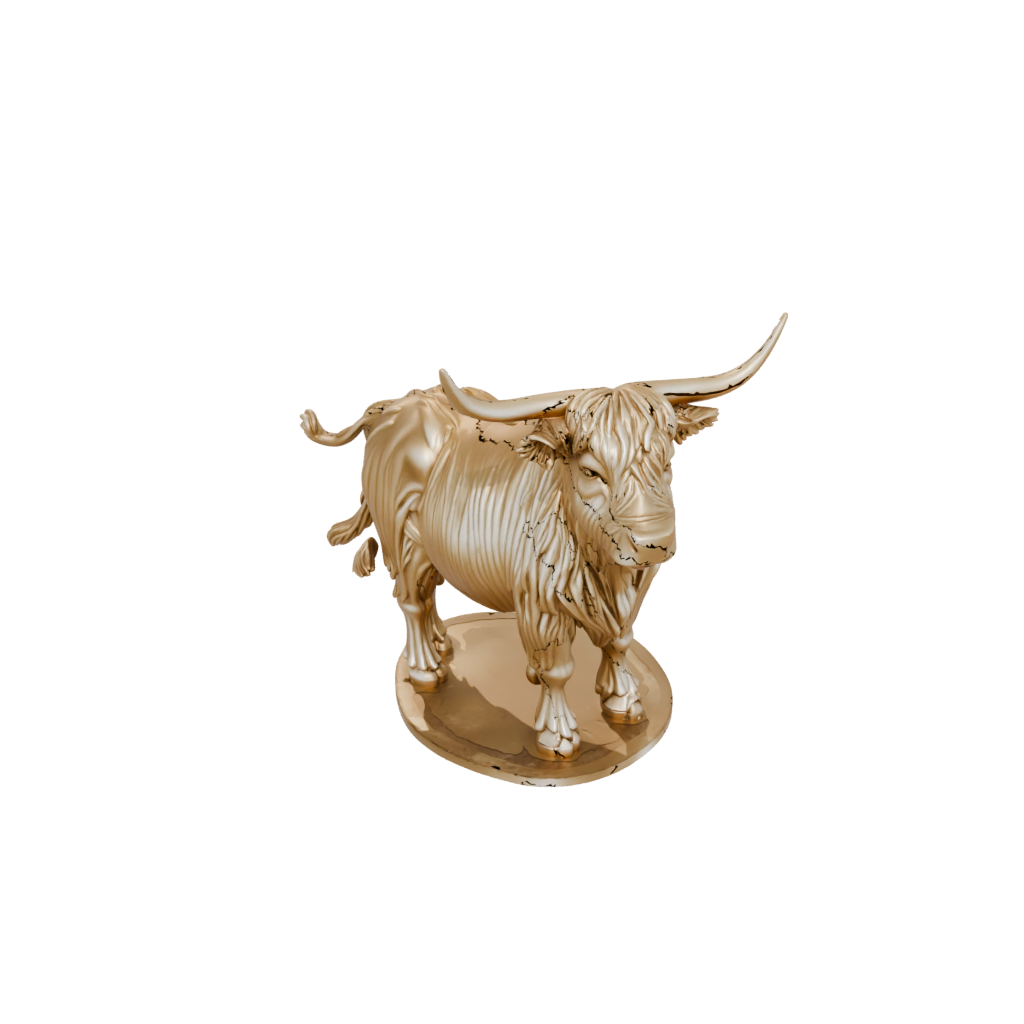 Gold Flexi Highland Cow