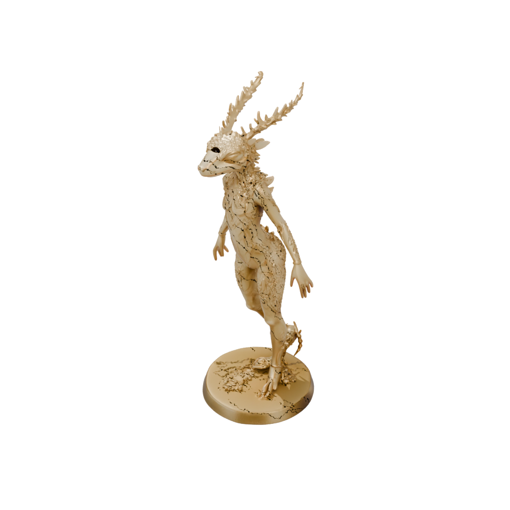 Gold Floral Flexi Axolotl