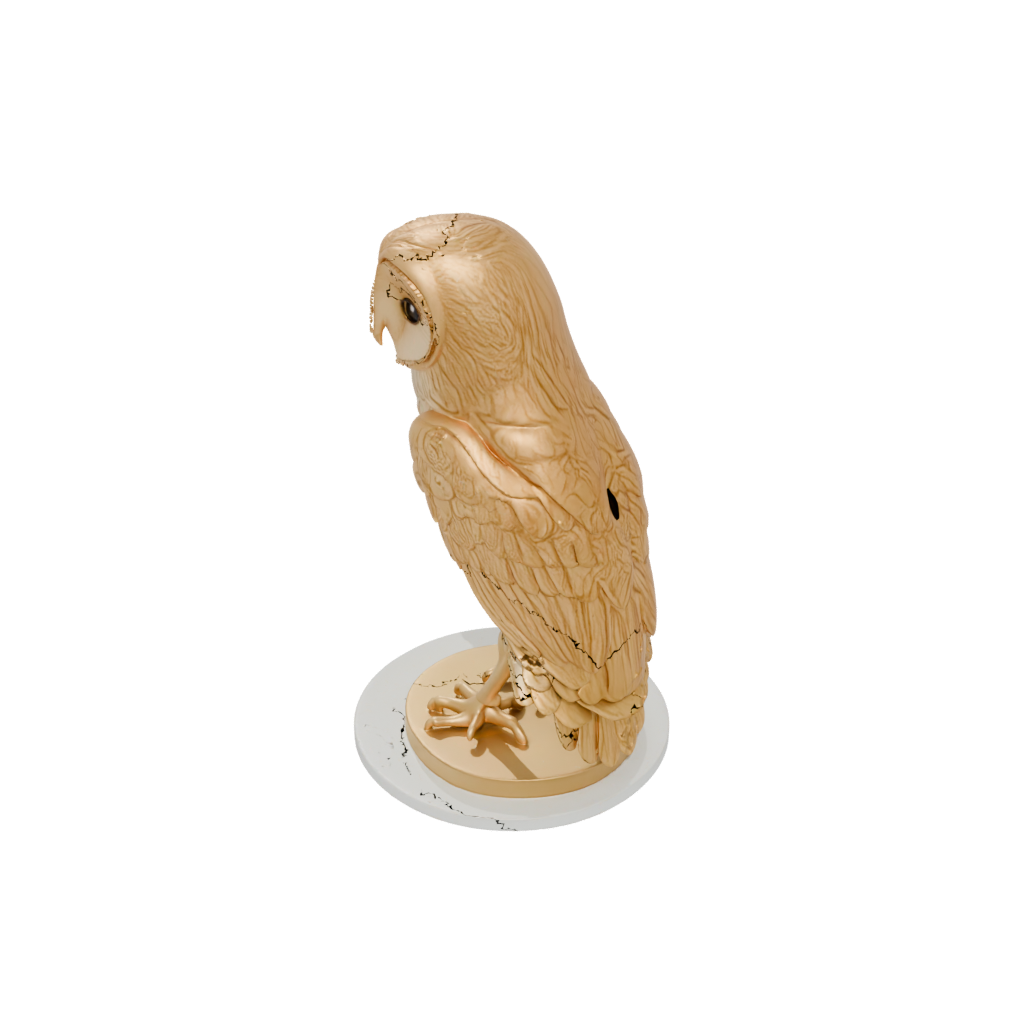 Gold Floral Flexi Barn Owl
