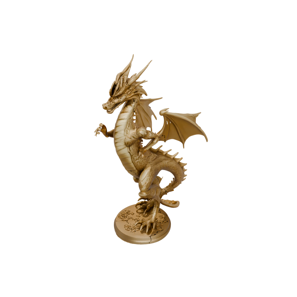 Gold Floral Flexi Dragon