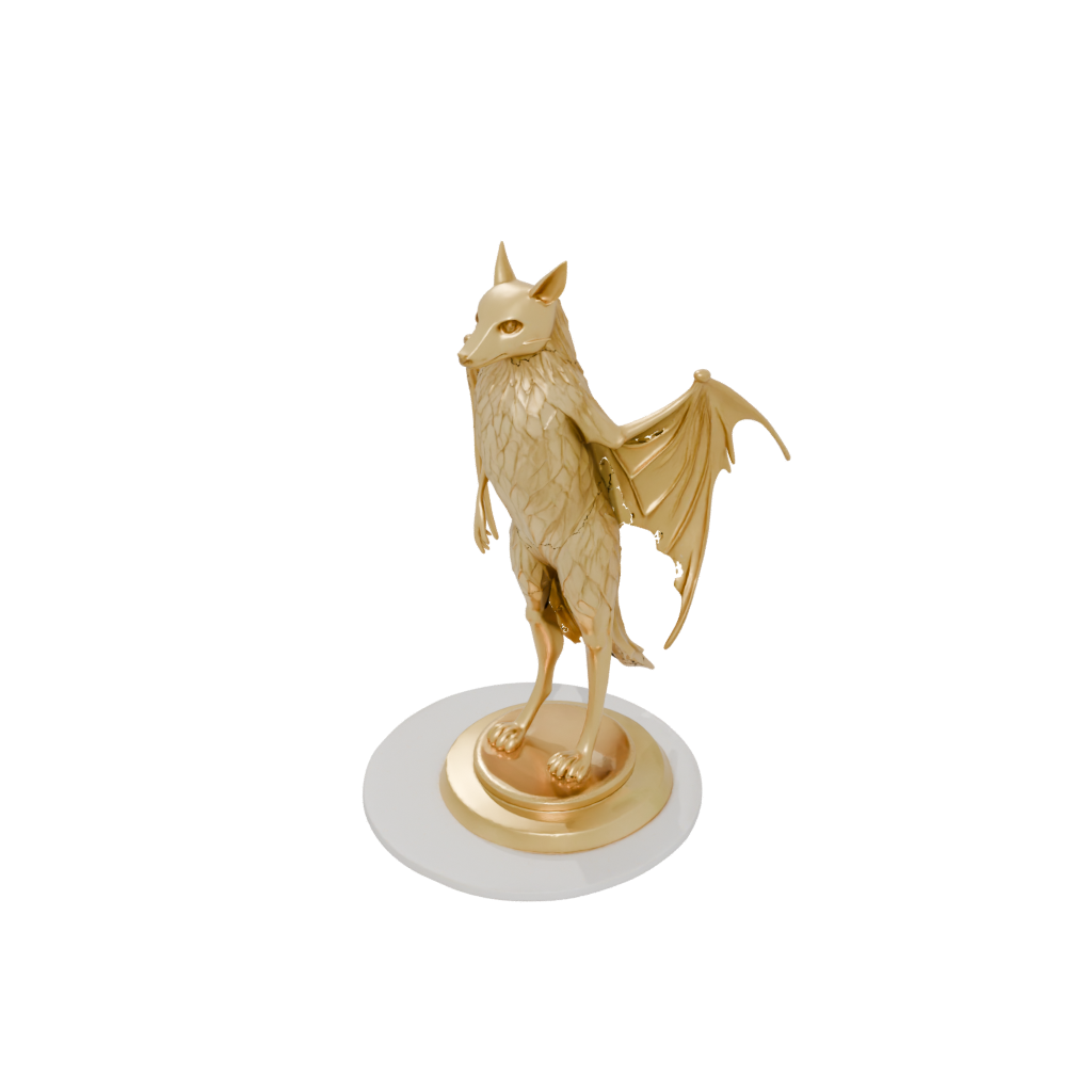 Gold Floral Flexi Fruit Bat