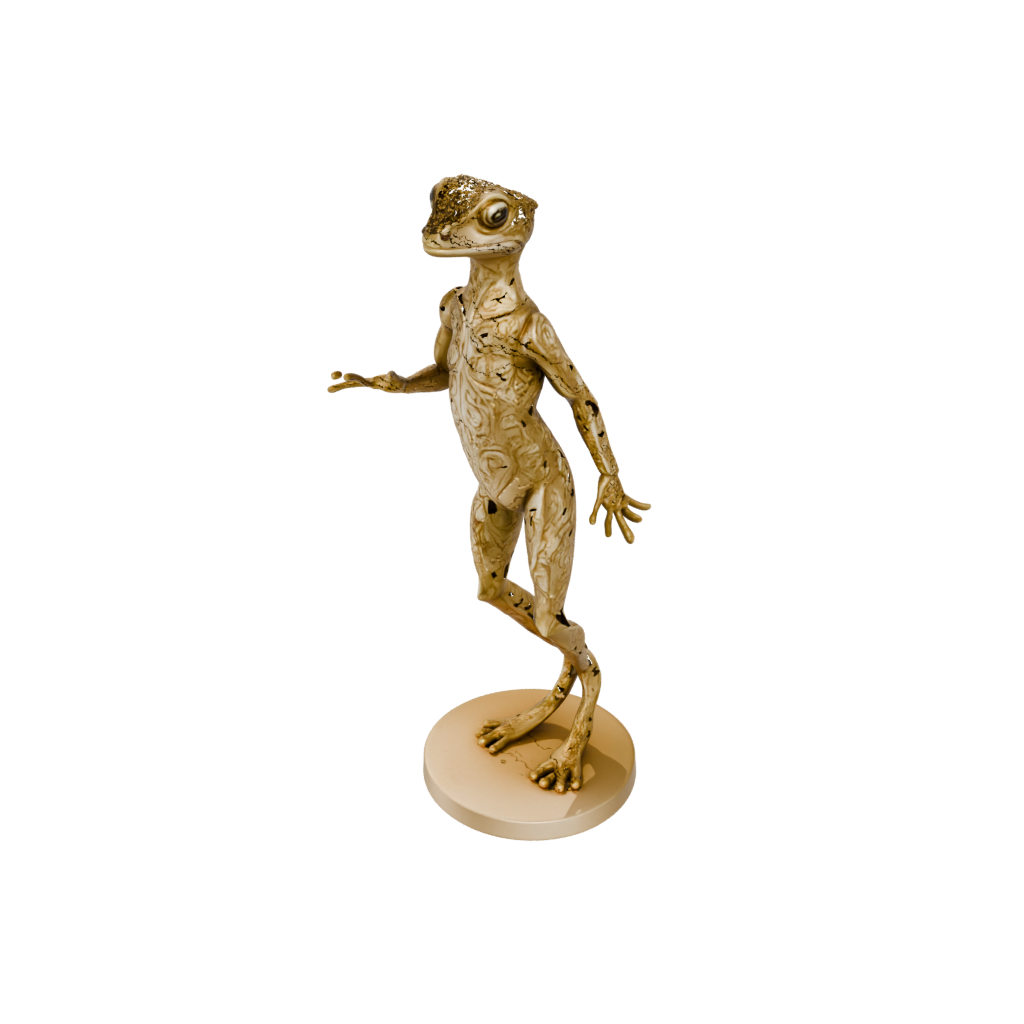Gold Floral Flexi Gecko
