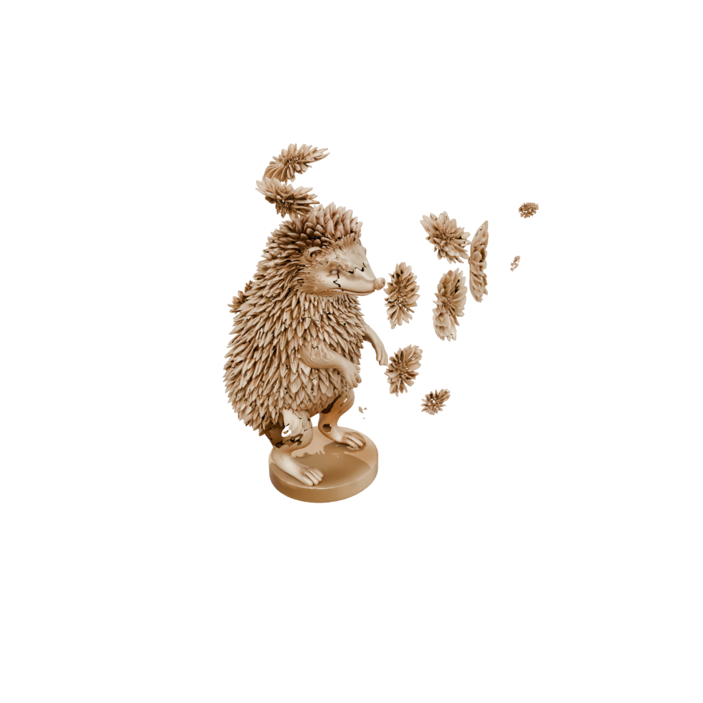 Gold Floral Flexi Hedgehog
