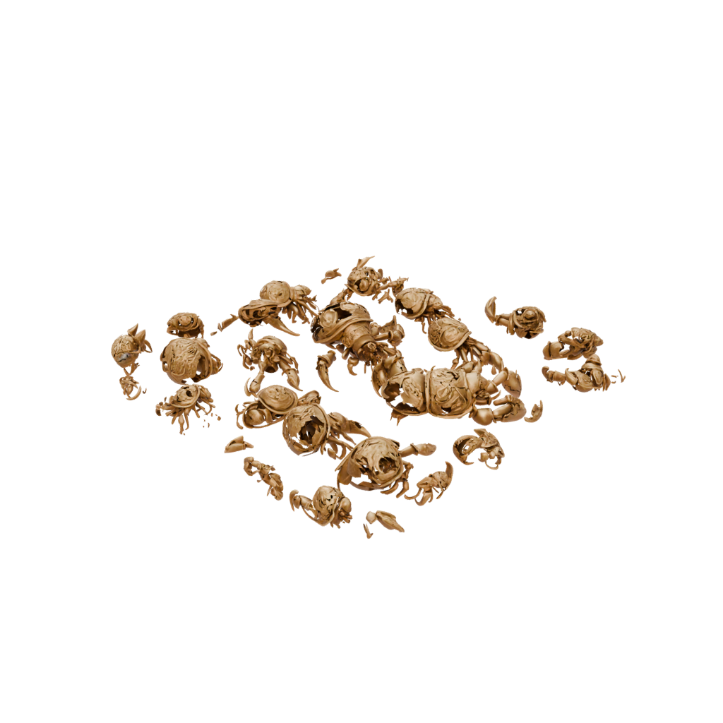 Gold Floral Flexi Hermit Crab