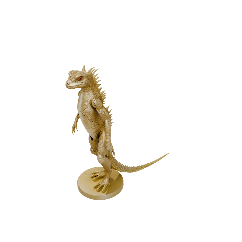 Gold Floral Flexi Iguana
