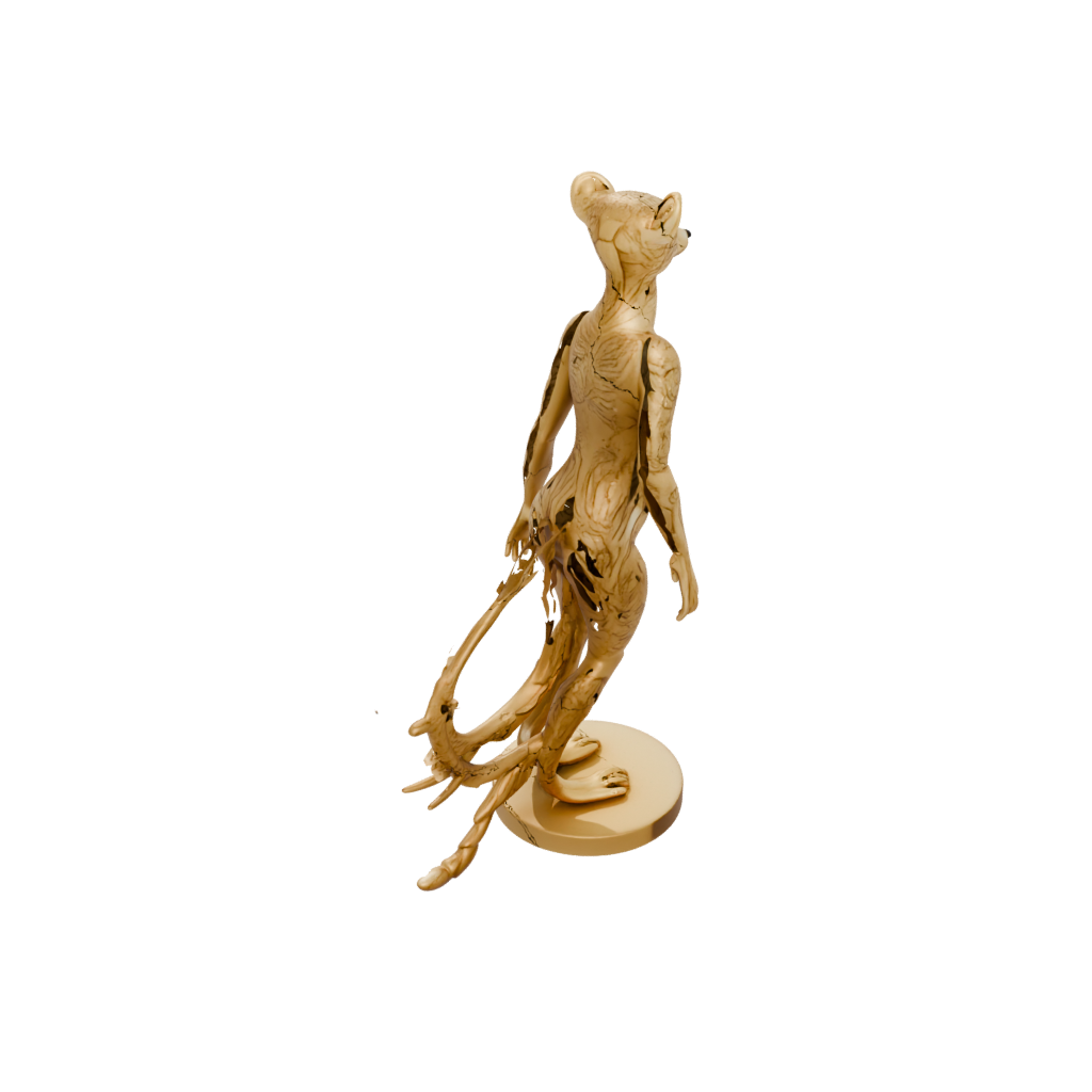Gold Floral Flexi Lemur