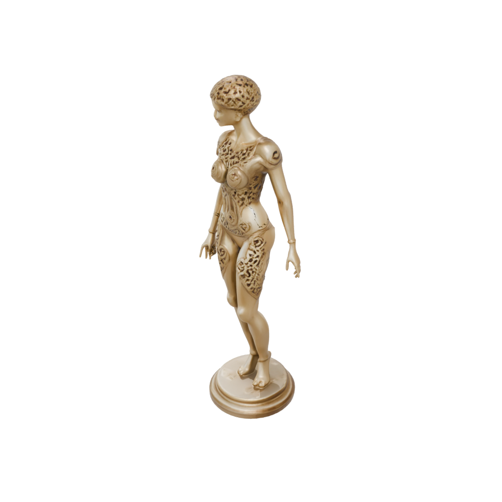 Gold Floral Flexi Nautilus