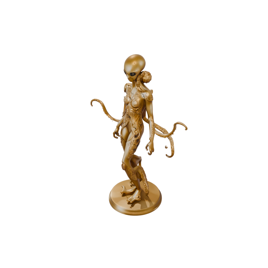 Gold Floral Flexi Octopus