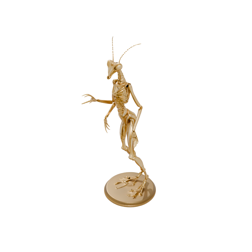 Gold Floral Flexi Praying Mantis