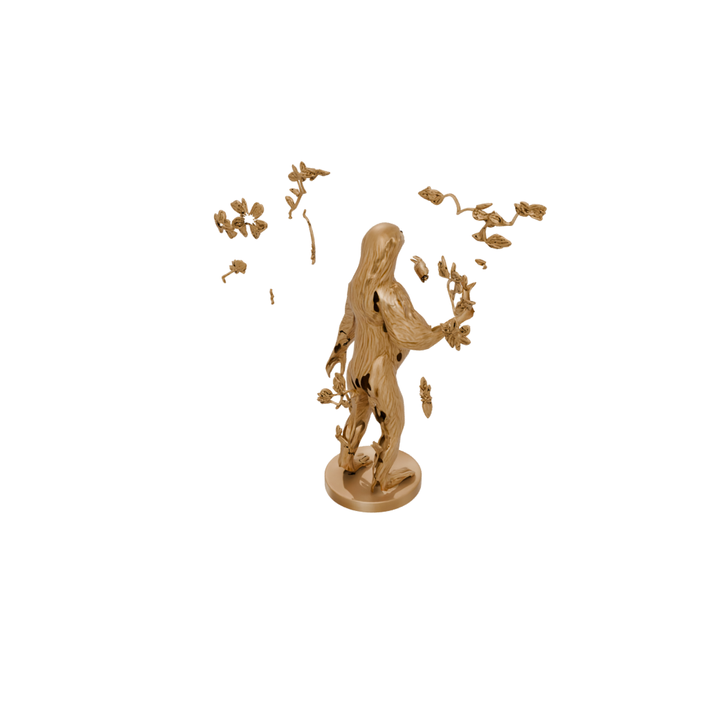 Gold Floral Flexi Sloth