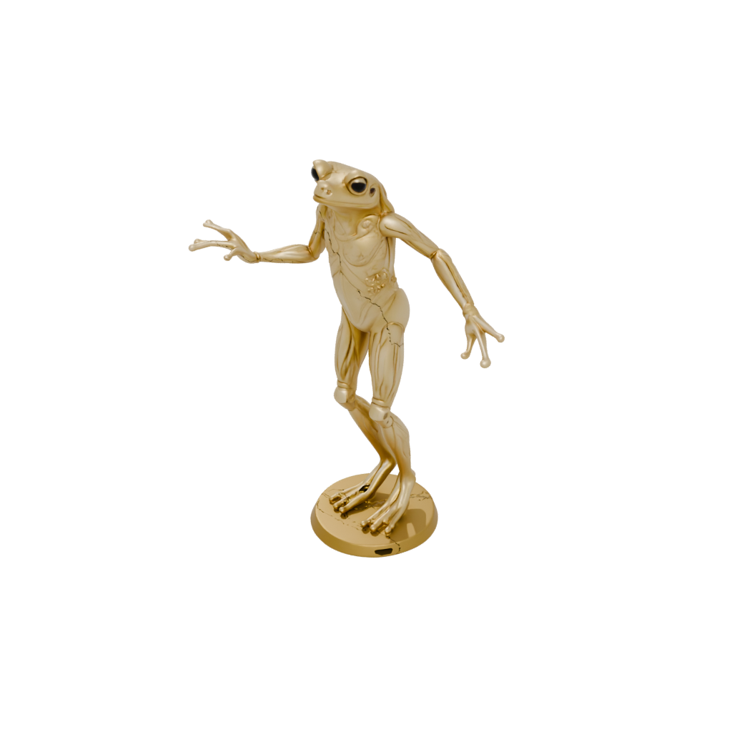 Gold Floral Flexi Tree Frog
