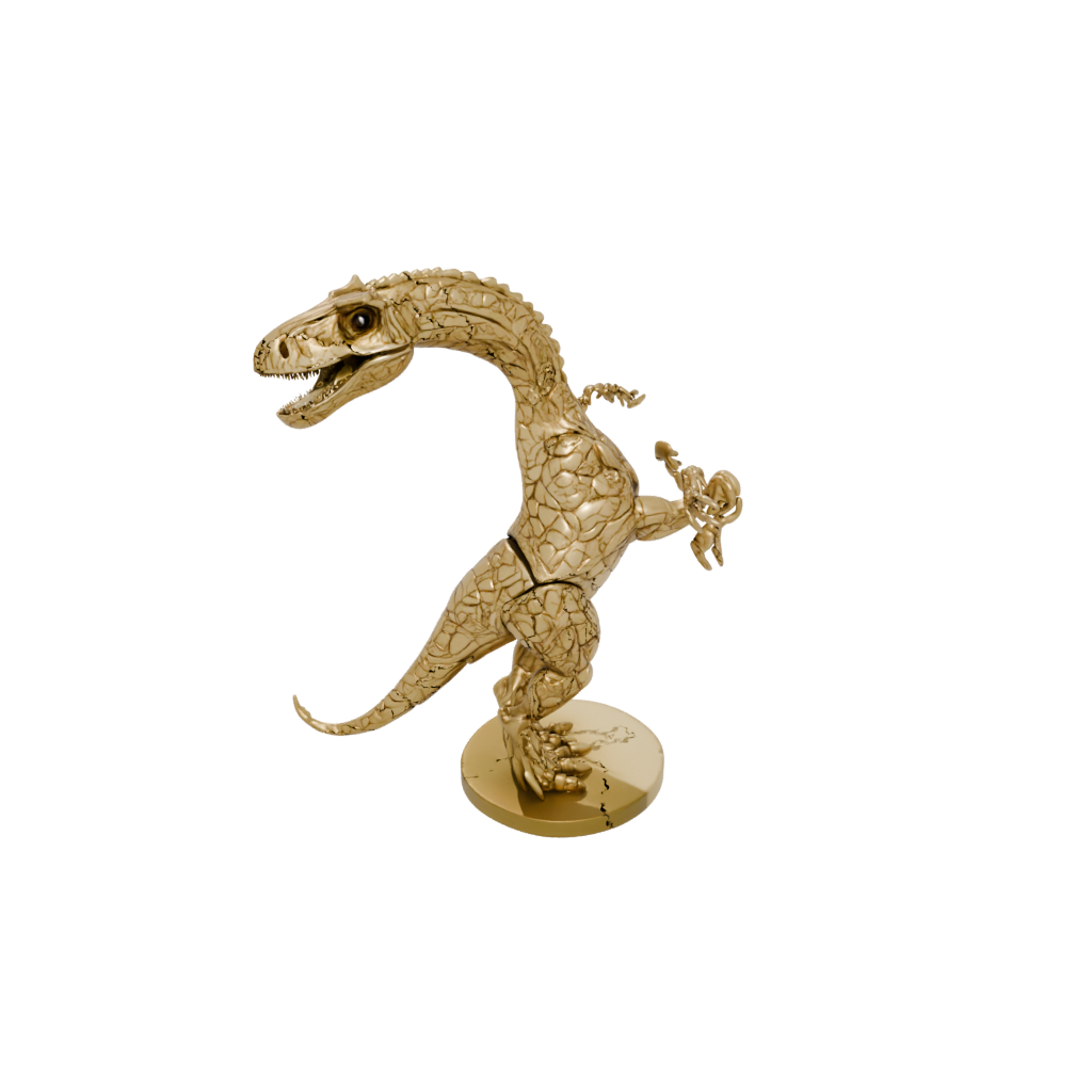 Gold Floral Flexi Tyrannosaurus Rex