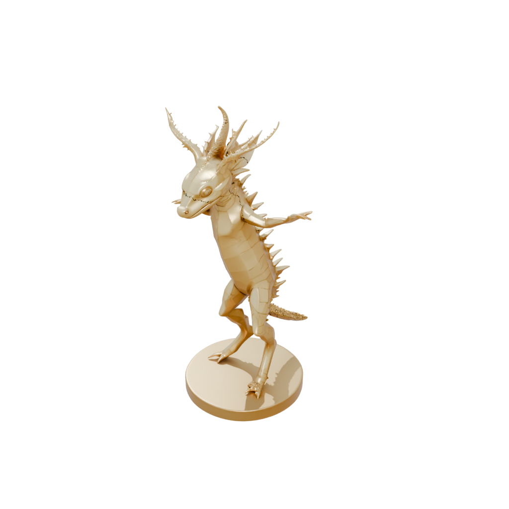 Gold Geo Flexi Axolotl