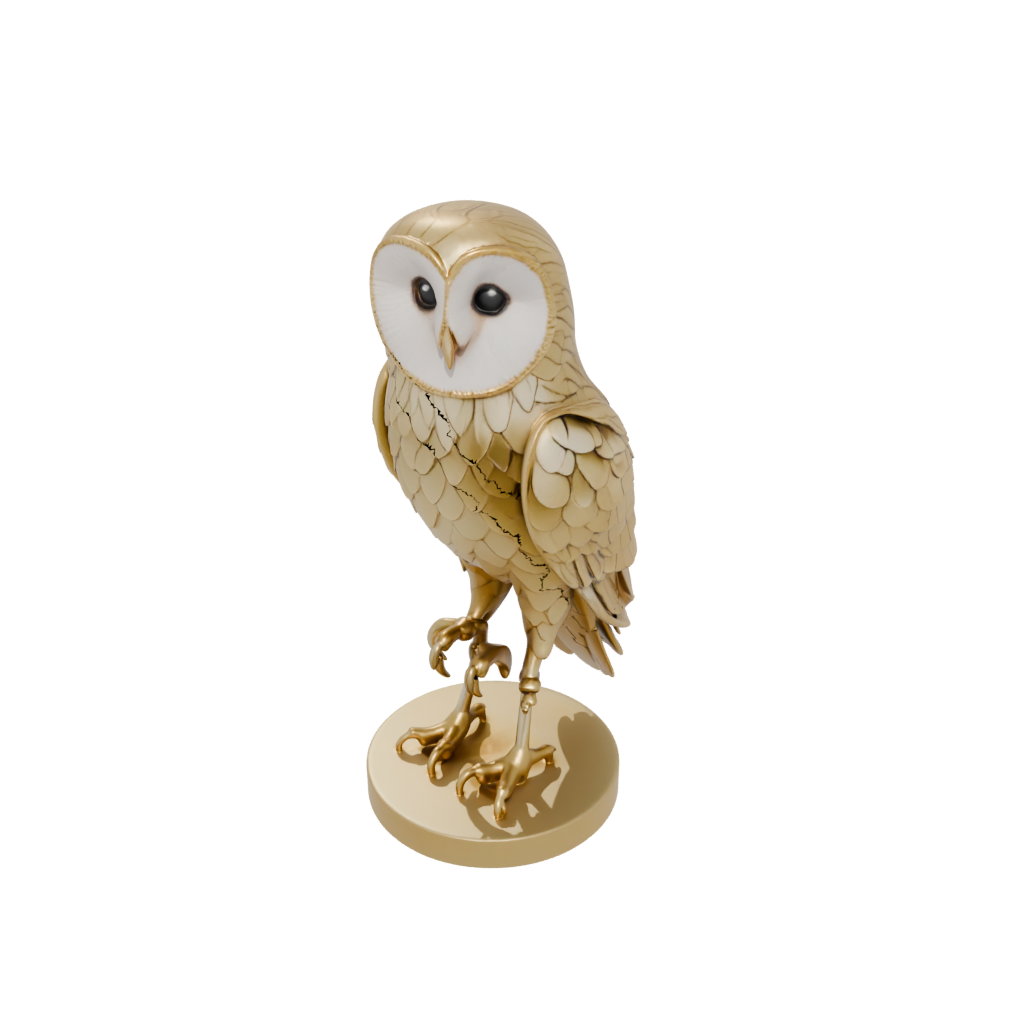Gold Geo Flexi Barn Owl