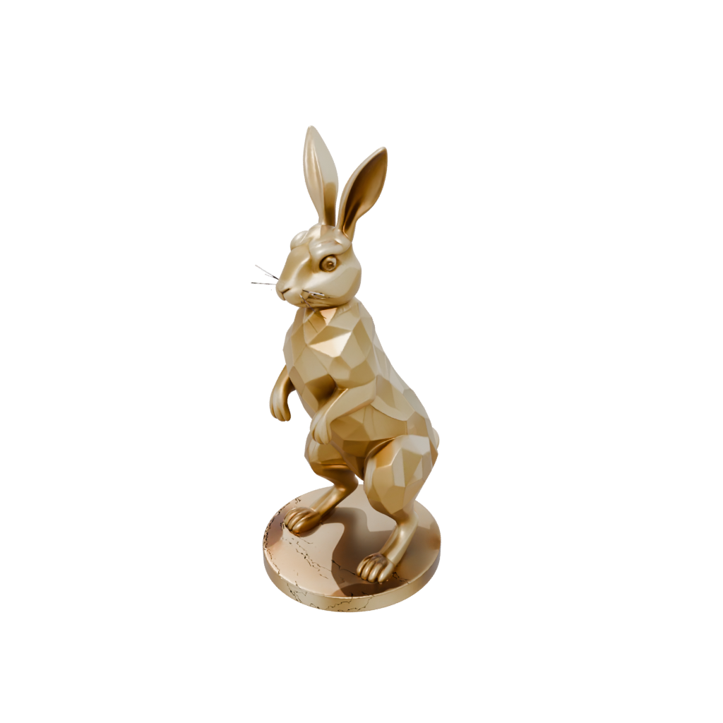 Gold Geo Flexi Bunny Rabbit