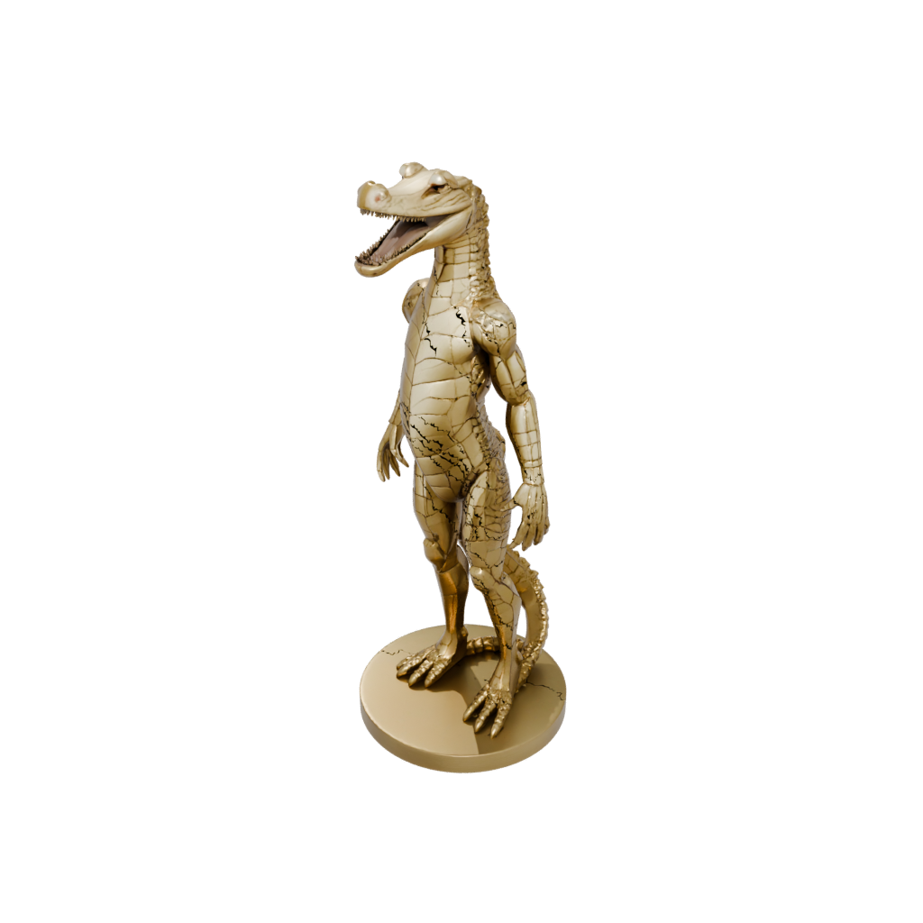 Gold Geo Flexi Crocodile