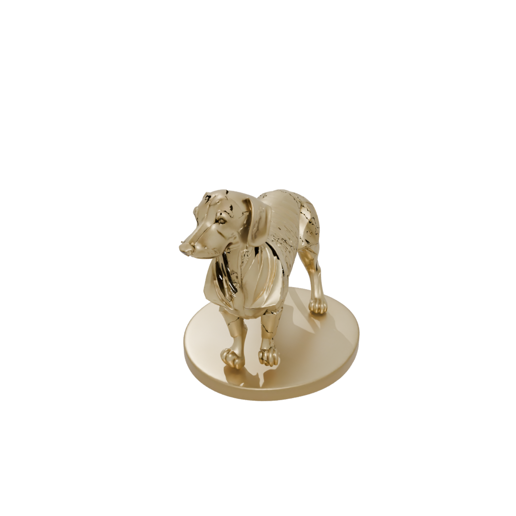 Gold Geo Flexi Dachshund Dog