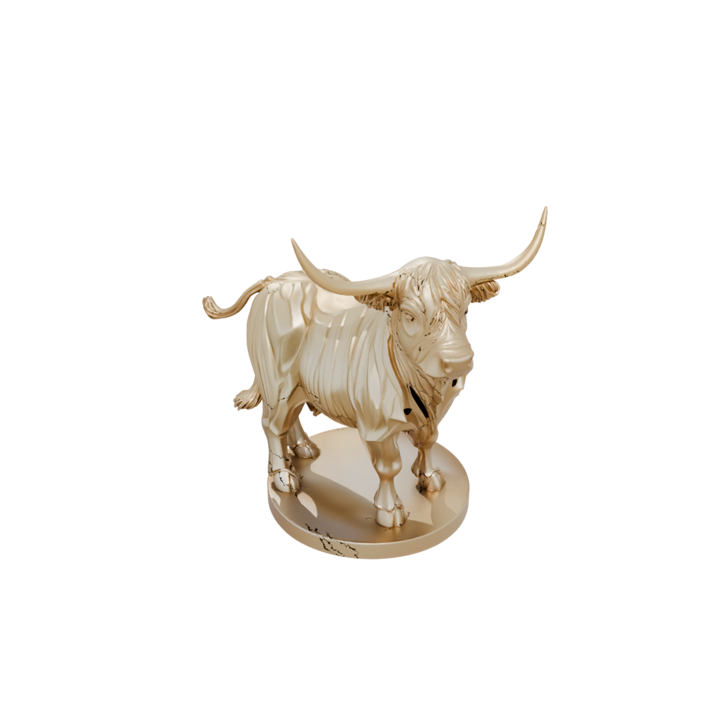 Gold Geo Flexi Highland Cow