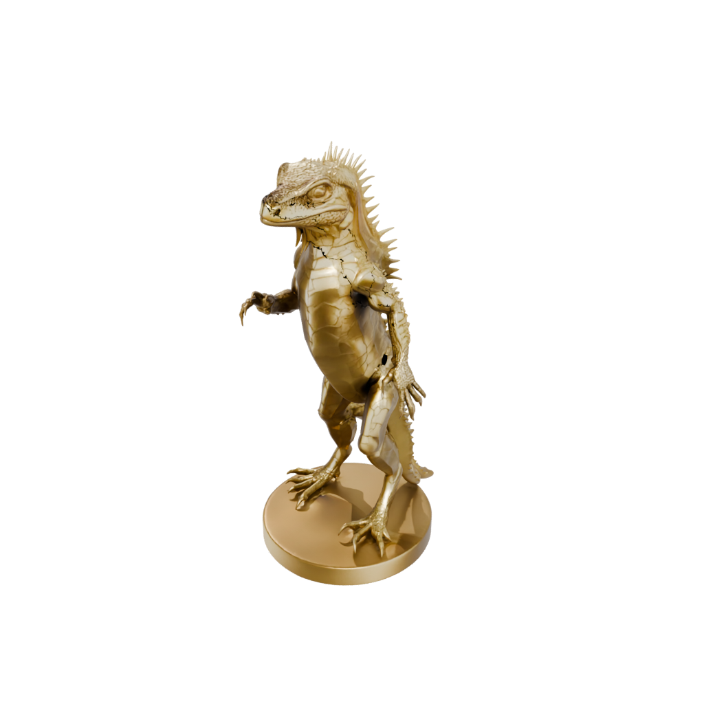 Gold Geo Flexi Iguana