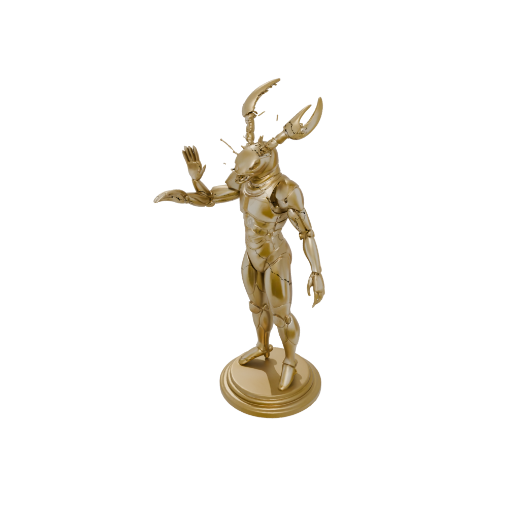 Gold Geo Flexi Lobster