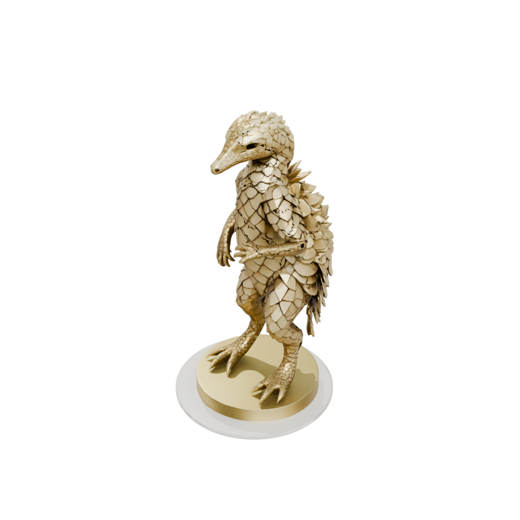 Gold Geo Flexi Pangolin