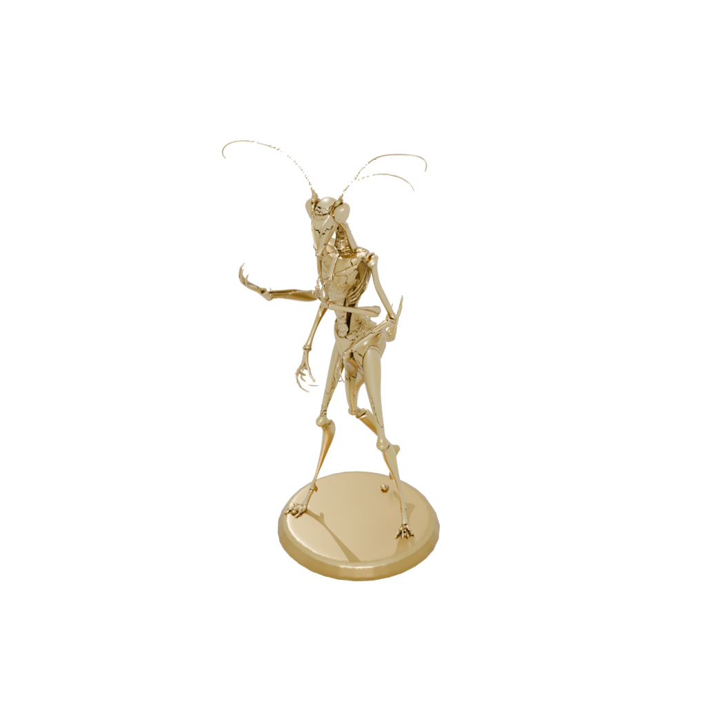 Gold Geo Flexi Praying Mantis