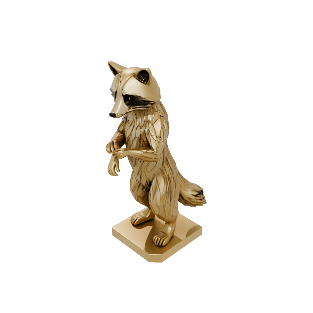 Gold Geo Flexi Raccoon