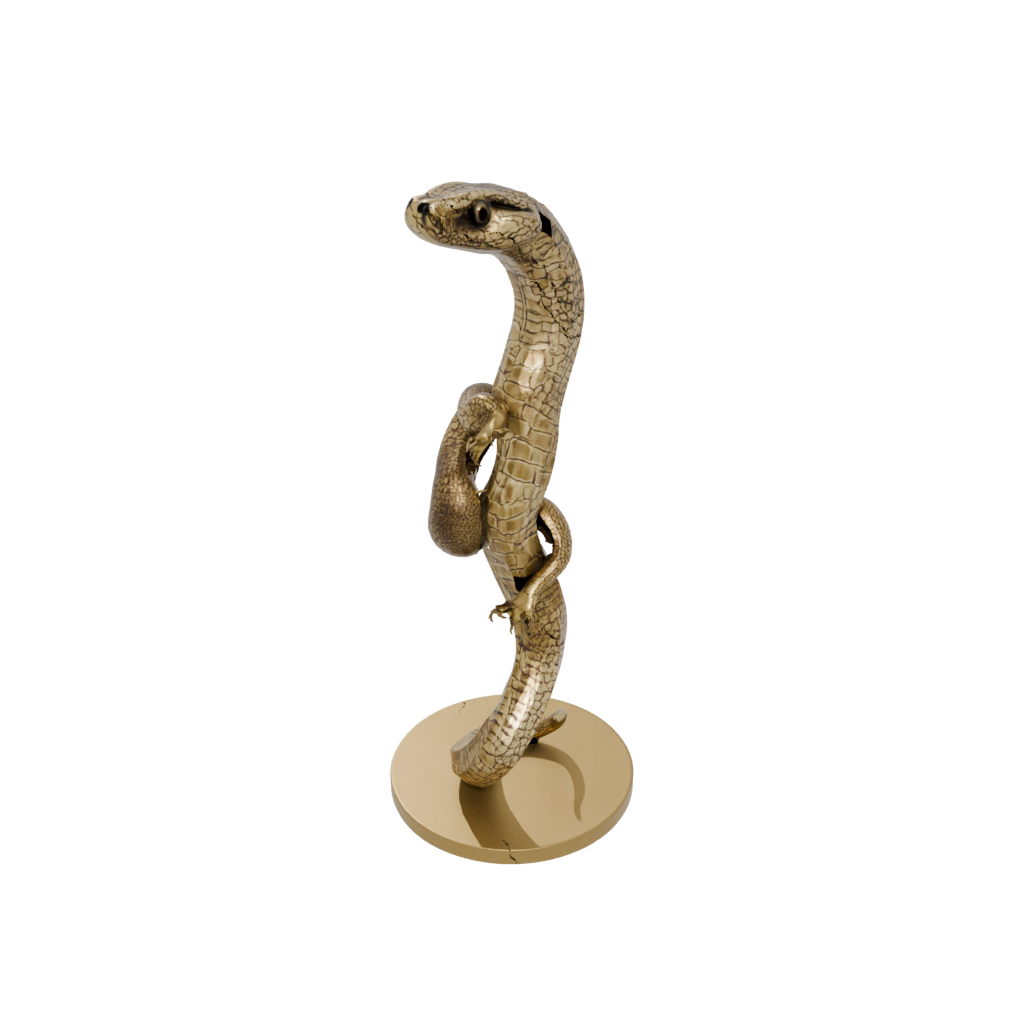Gold Geo Flexi Rattlesnake