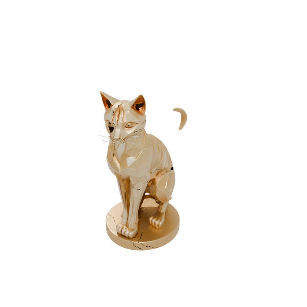 Gold Geo Flexi Tabby Cat