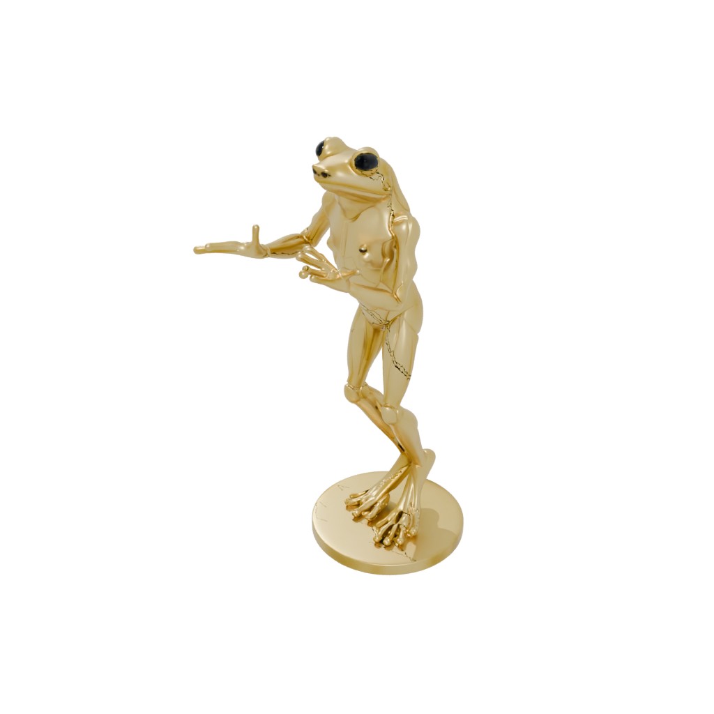 Gold Geo Flexi Tree Frog
