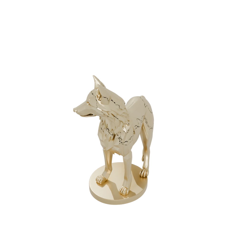 Gold Geo Flexi Wolf Pup