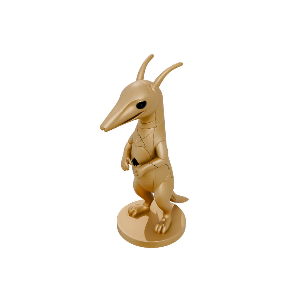 Gold Kawaii Flexi Anteater