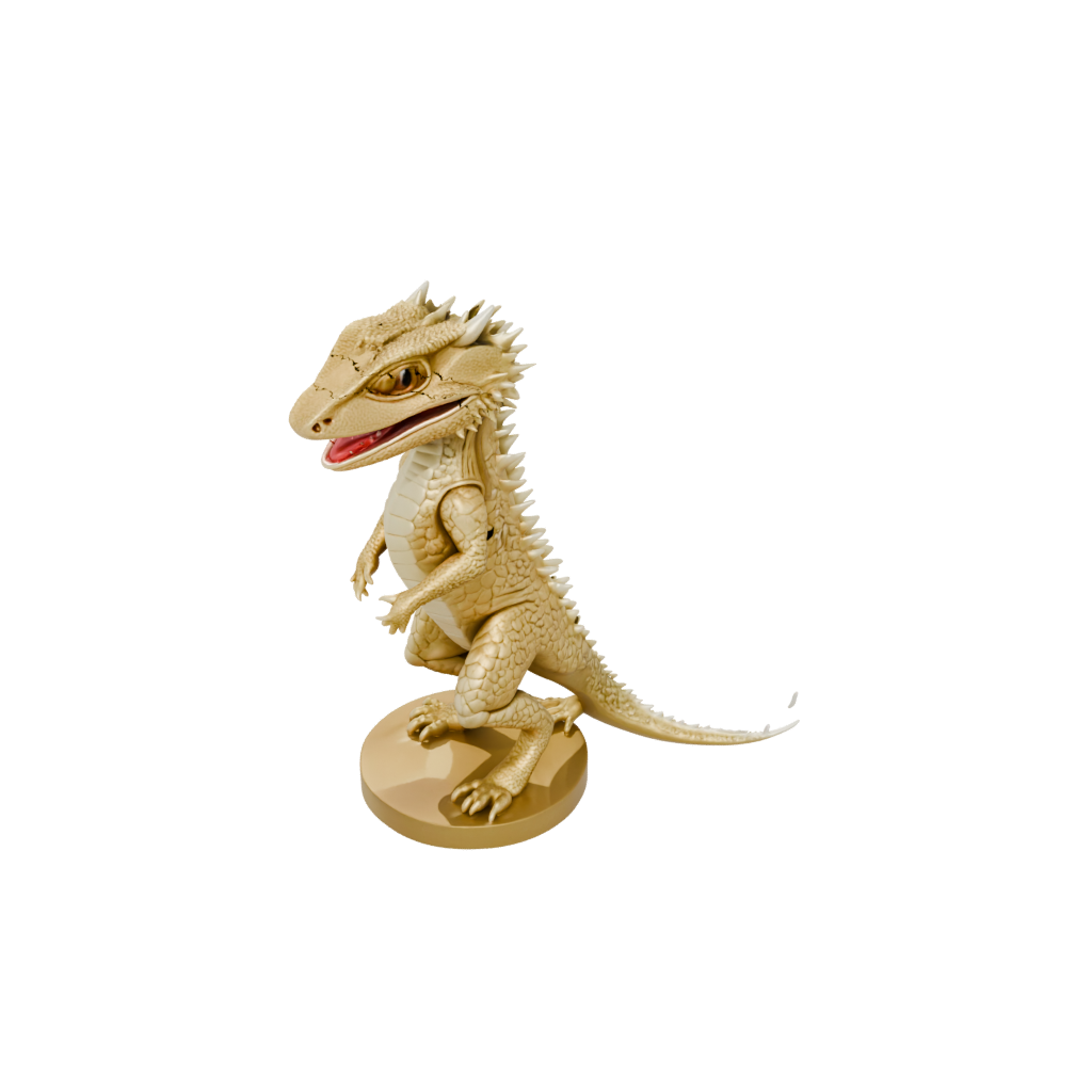 Gold Kawaii Flexi Bearded Dragon