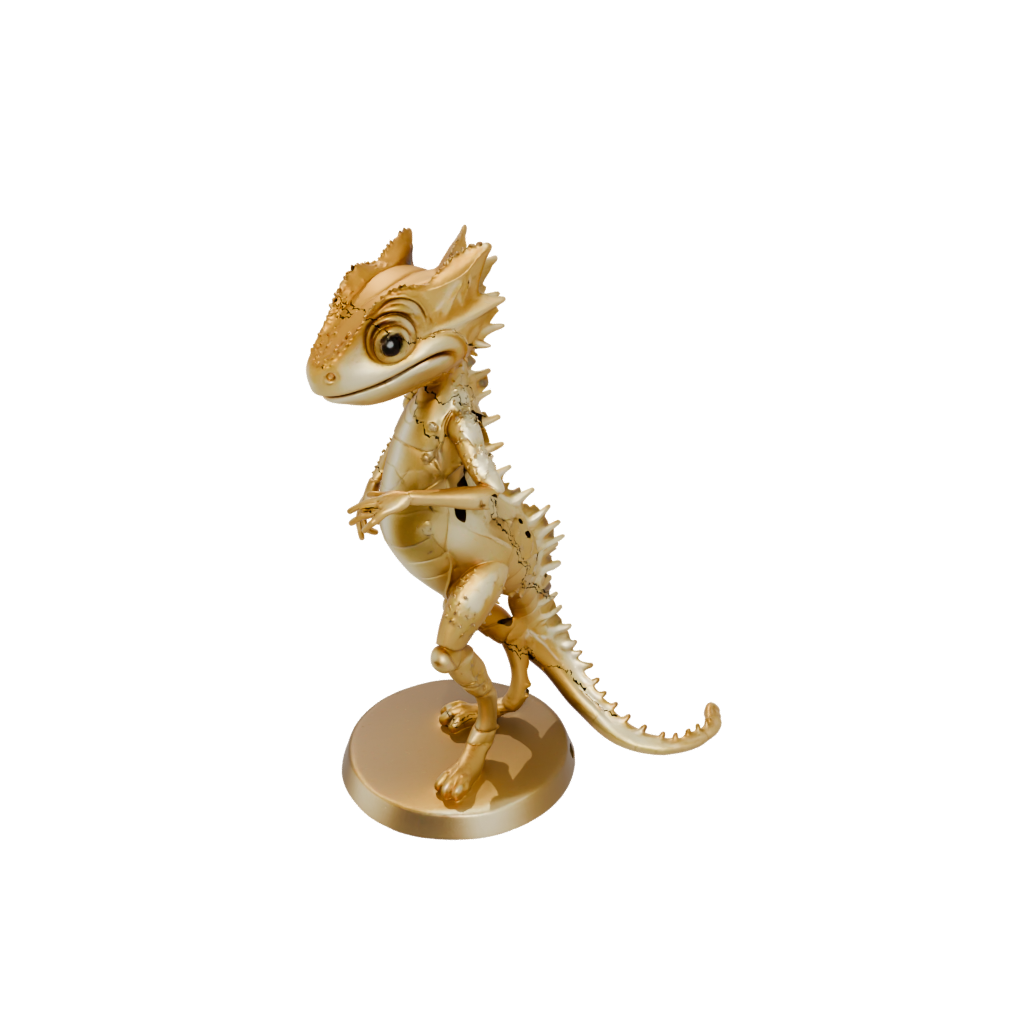 Gold Kawaii Flexi Chameleon
