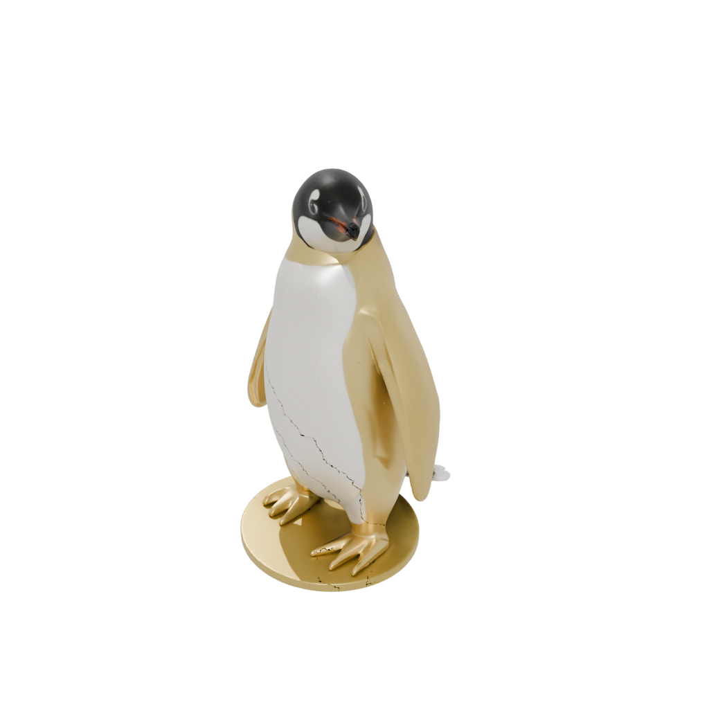 Gold Kawaii Flexi Emperor Penguin