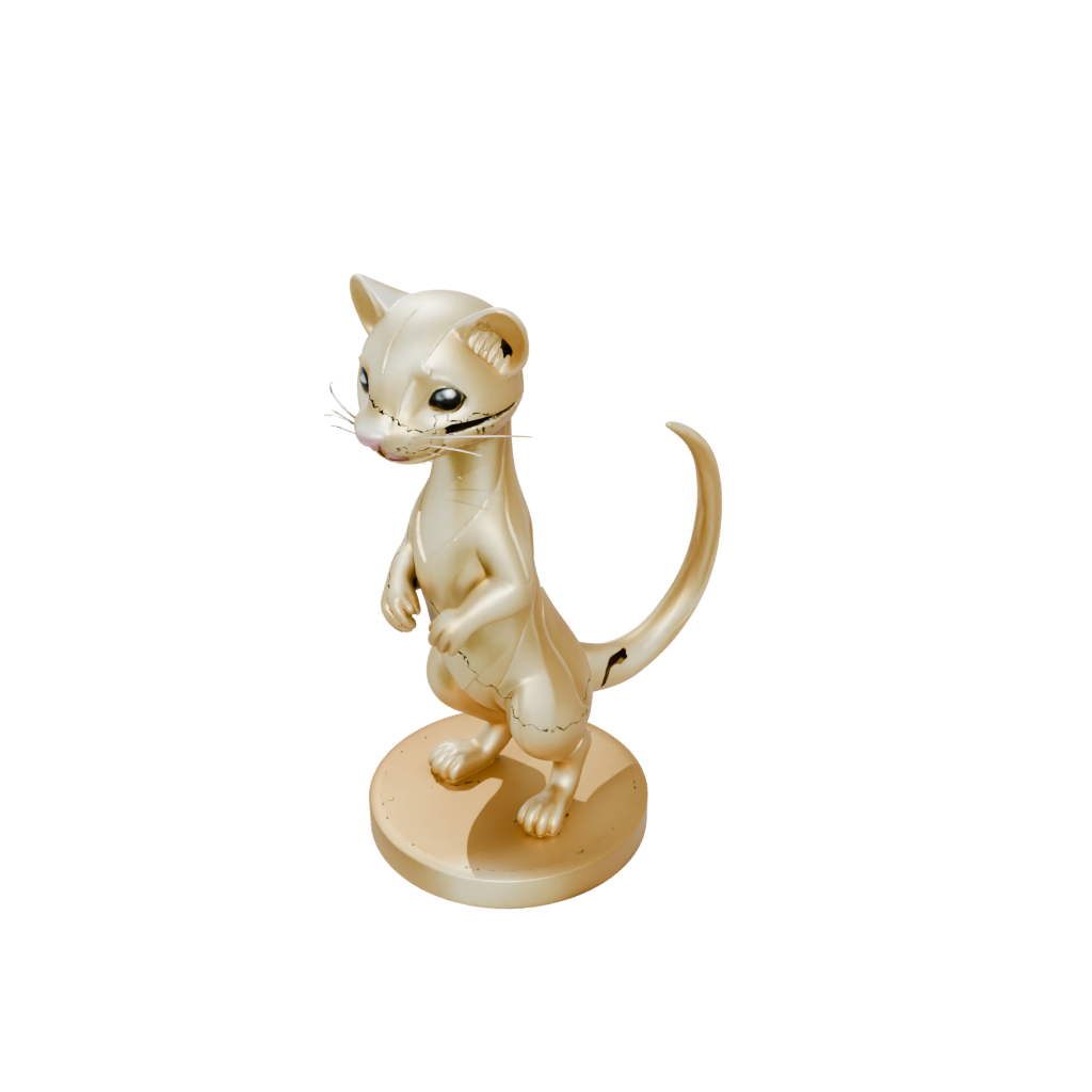 Gold Kawaii Flexi Ferret