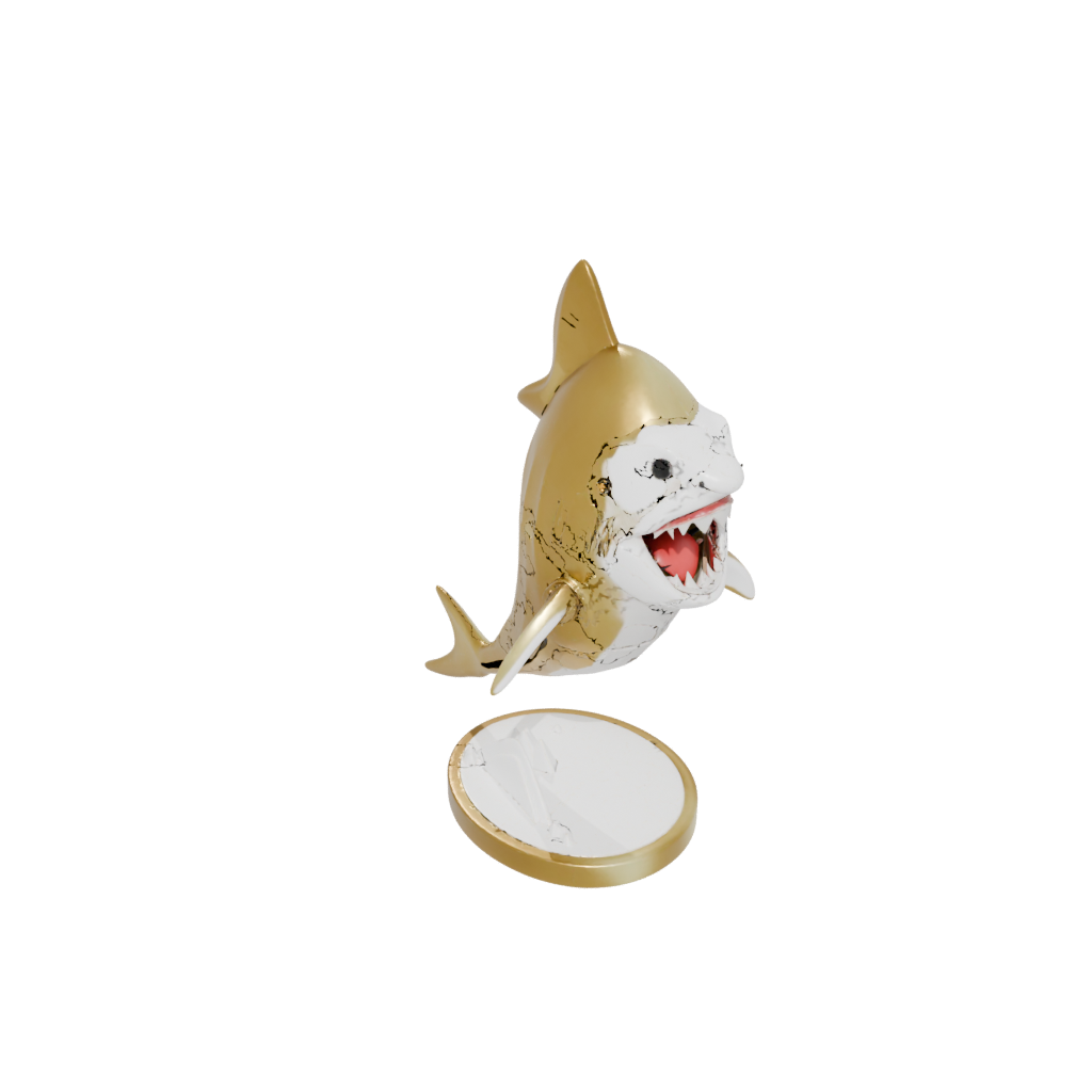 Gold Kawaii Flexi Great White Shark