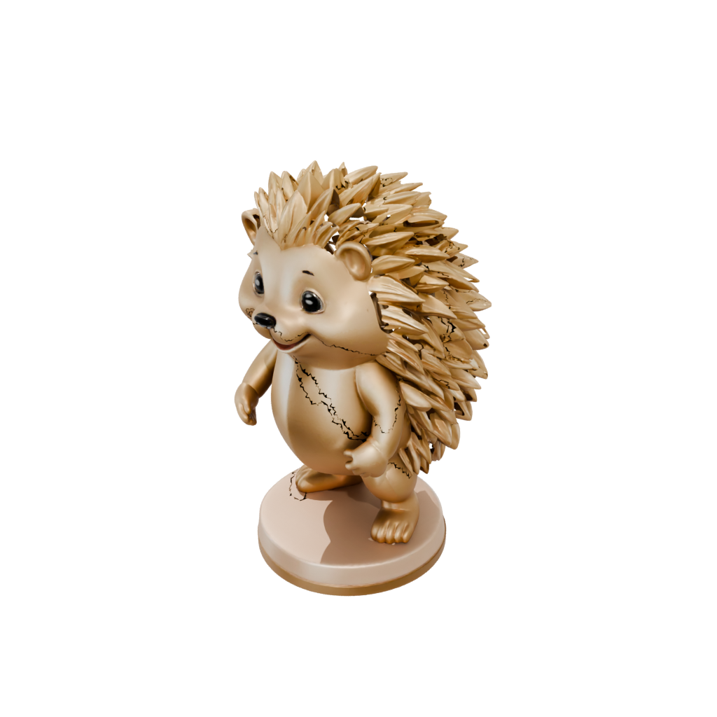Gold Kawaii Flexi Hedgehog