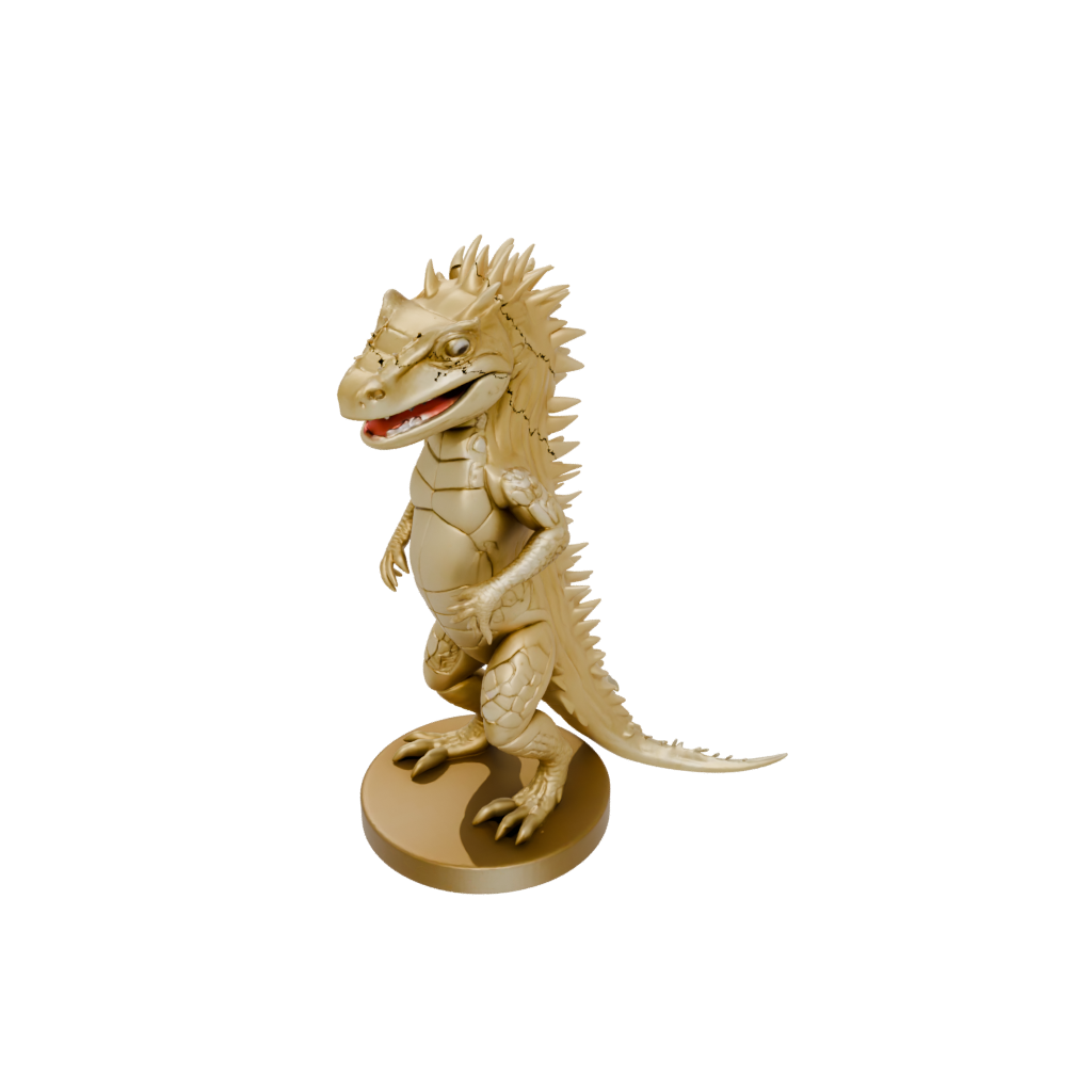 Gold Kawaii Flexi Iguana